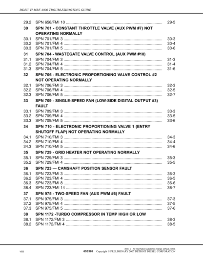 Detroit DDEC IV MBE4000 Troubleshooting Guide - Image 3