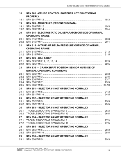 Detroit DDEC IV MBE4000 Troubleshooting Guide - Image 8