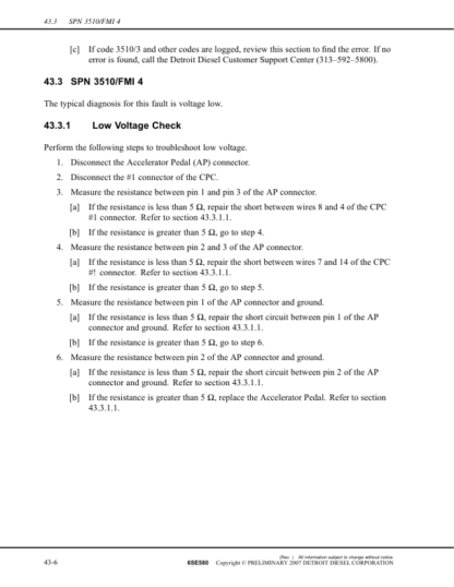 Detroit DDEC IV MBE900 Troubleshooting Guide - Image 14