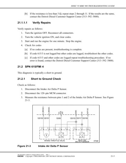 Detroit DDEC IV MBE900 Troubleshooting Guide - Image 11