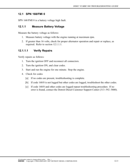 Detroit DDEC IV MBE900 Troubleshooting Guide - Image 9