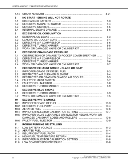 Detroit EPA07 Series 60 DDEC IV Troubleshooting Guide - Image 7