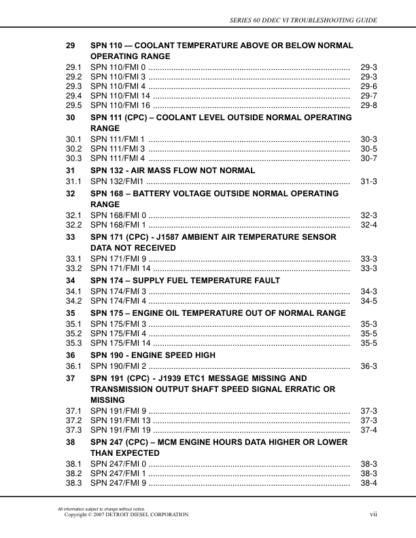 Detroit EPA07 Series 60 DDEC IV Troubleshooting Guide - Image 10