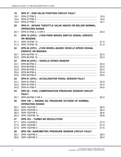 Detroit EPA07 Series 60 DDEC IV Troubleshooting Guide - Image 9