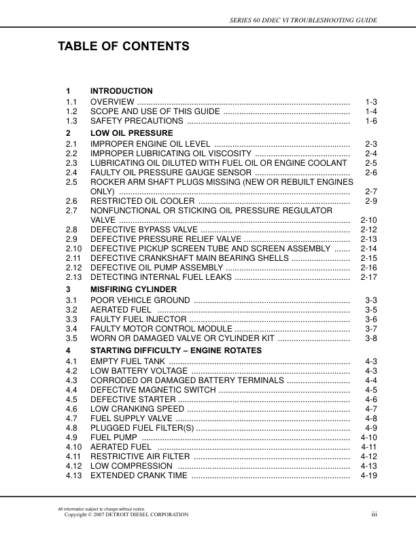 Detroit EPA07 Series 60 DDEC IV Troubleshooting Guide - Image 6