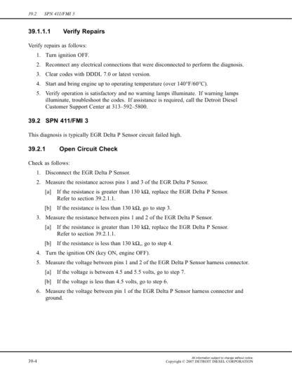 Detroit EPA07 Series 60 DDEC IV Troubleshooting Guide - Image 14