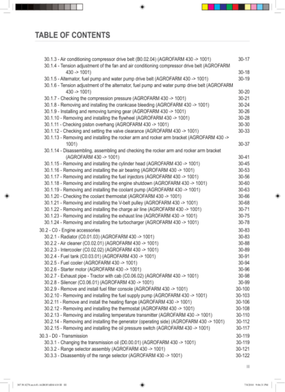 Deutz Fahr Agrofarm 410 420 430 Tractor Service Repair Manual - Image 5