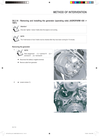 Deutz Fahr Agrofarm 410 420 430 Tractor Service Repair Manual - Image 13