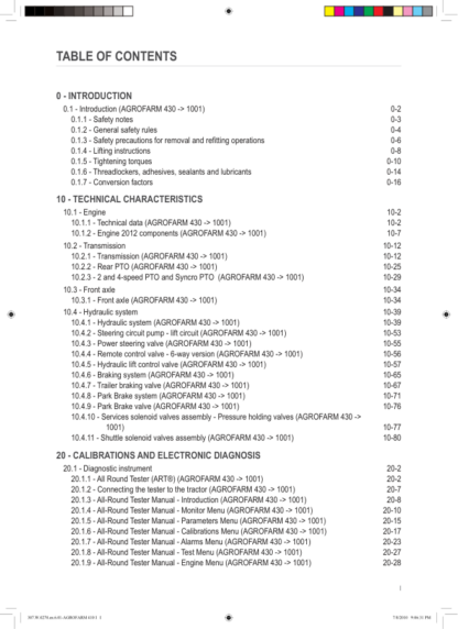 Deutz Fahr Agrofarm 410 420 430 Tractor Service Repair Manual - Image 3