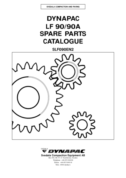 Dynapac LF90 90A Compactor Parts Catalogue - Image 3