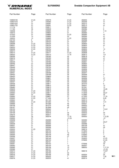 Dynapac LF90 90A Compactor Parts Catalogue - Image 9