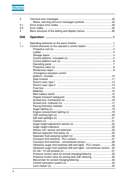Dynapac SD2500C SD2500CS Paver Finisher Operation Maintenance Manual - Image 9