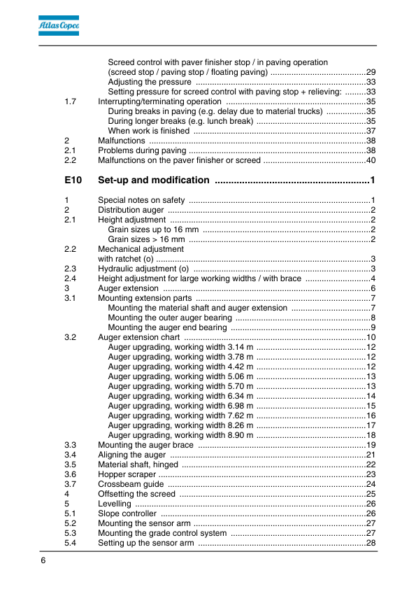 Dynapac SD2500C SD2500CS Paver Finisher Operation Maintenance Manual - Image 11