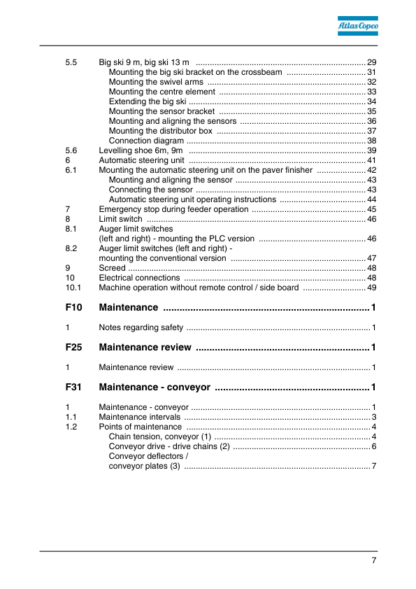 Dynapac SD2500C SD2500CS Paver Finisher Operation Maintenance Manual - Image 12