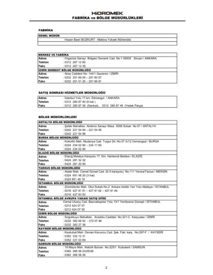 Hidromek 102B ENERGY ITL PERKİNS TIER2 2008 Parts Catalog - Image 3