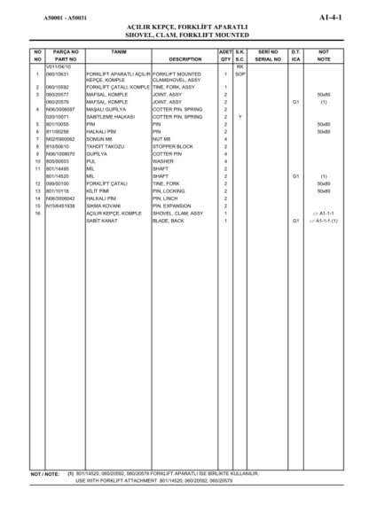 Hidromek 102B Maestro  - ITL (PRKS - TIER 3) A50000 Parts Catalog - Image 9