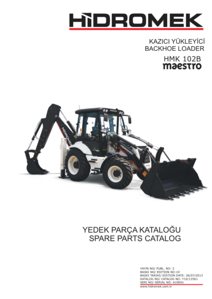 Hidromek 102B Maestro Backhoe Loader Spare Parts Catalog 2013 - Image 2