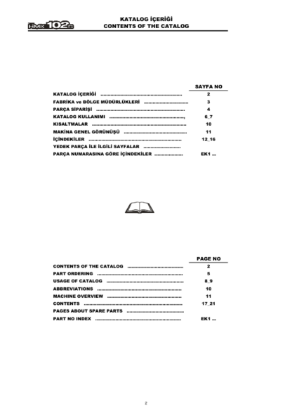 Hidromek 102B Maestro Backhoe Loader Spare Parts Catalog 2013 - Image 4