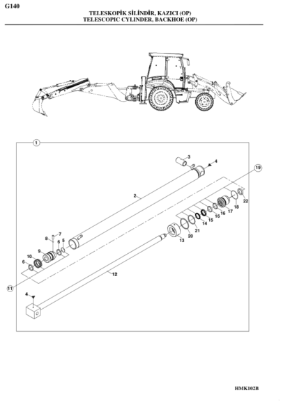 Hidromek 102B Maestro Backhoe Loader Spare Parts Catalog 2013 - Image 10