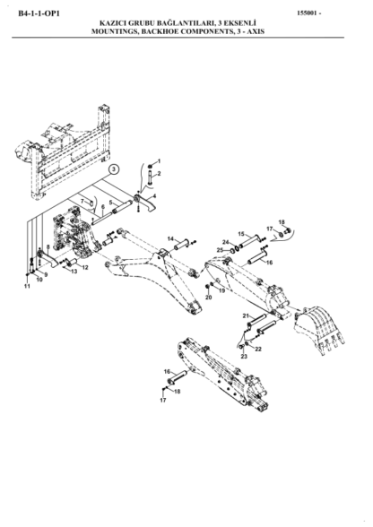 Hidromek 102B Maestro Tier2 Backhoe Loader Spare Parts Catalog 2010 - Image 7