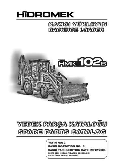 Hidromek 102B Perkins Tier2 Backhoe Loader Spare Parts Catalog 2004 - Image 2