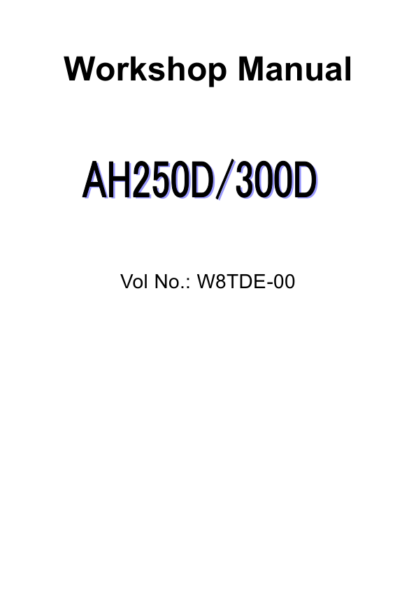 Hitachi AH250 300 Articulated Dump Workshop Manual - Image 2