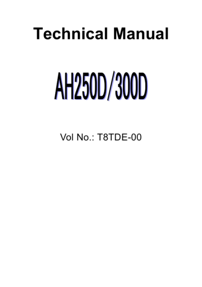 Hitachi AH250D 300D Articulated Dump Technical Manual - Image 2