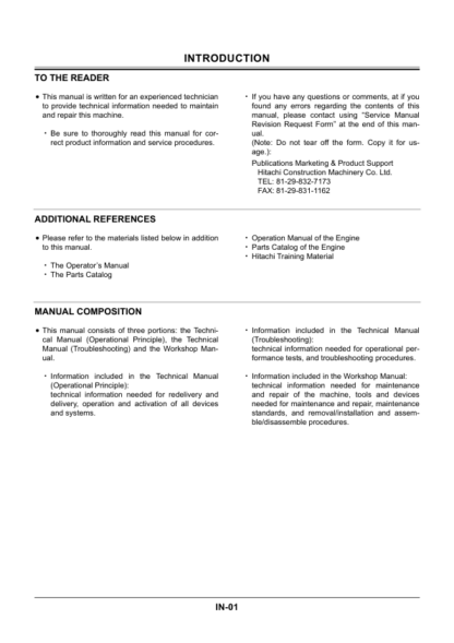 Hitachi EX1200-5D Excavator Troubleshooting Manual - Image 3