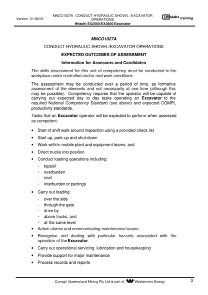 Hitachi EX2500 EX3600 Excavator Operation Manual - Image 5