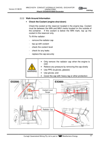 Hitachi EX2500 EX3600 Excavator Operation Manual - Image 7