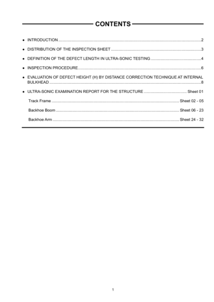 Hitachi EX5600-6 Excavator Ultra-sonic Inspection Manual - Image 3