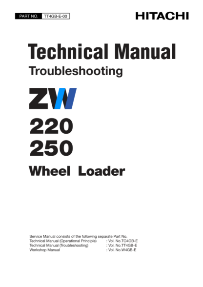 Hitachi ZW220 250 Wheel Loader Troubleshooting Manual - Image 2