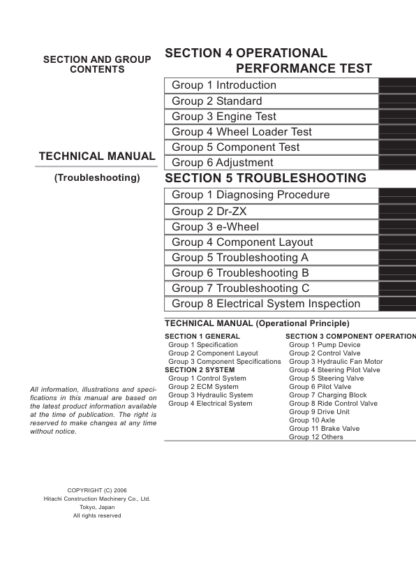 Hitachi ZW220 250 Wheel Loader Troubleshooting Manual - Image 5