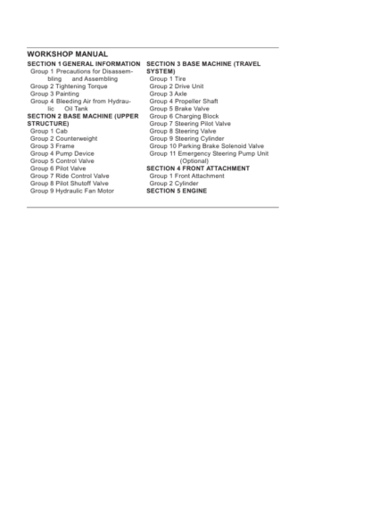 Hitachi ZW220 250 Wheel Loader Troubleshooting Manual - Image 6