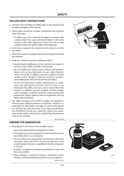 Hitachi ZX670- Excavator Technical and Operation Manual - Image 6