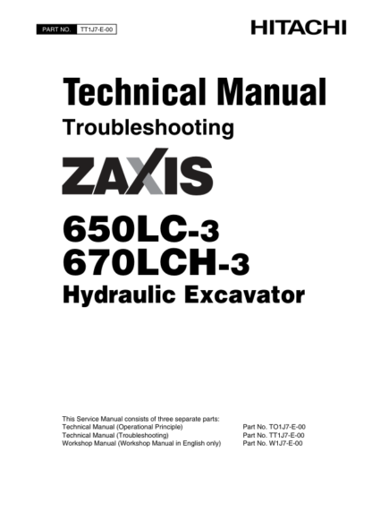 Hitachi ZX670- Excavator Technical and Operation Manual - Image 2