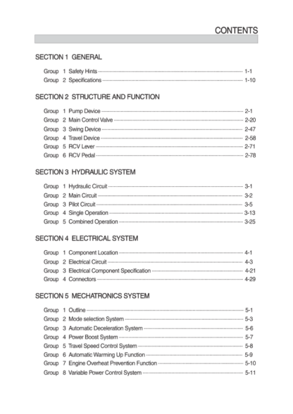 Hyundai R125LCR-9A Excavator Service Manual - Image 2