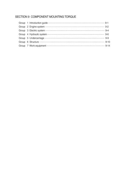 Hyundai R140LC-9S Excavator Service Manual - Image 4