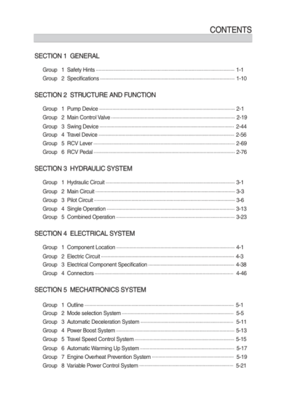 Hyundai R380LC-9SH Excavator Service Manual - Image 2