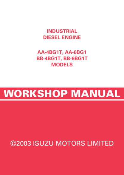 Isuzu AA-4BG1T, AA-6BG1,BB-4BG1T, BB-6BG1T Workshop Manual - Image 2