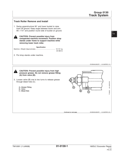 John Deere 160DLC Excavator Repair Manual - Image 11