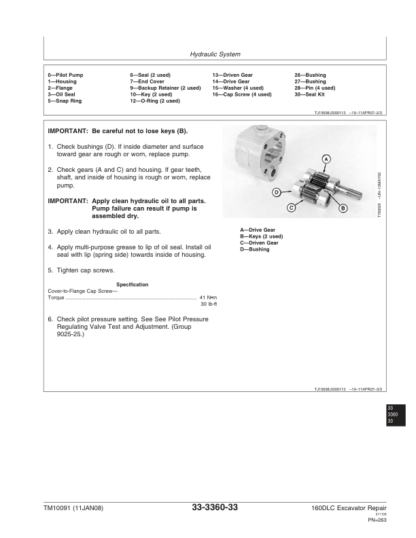 John Deere 160DLC Excavator Repair Manual - Image 6