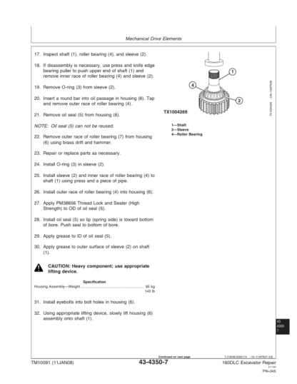 John Deere 160DLC Excavator Repair Manual - Image 9