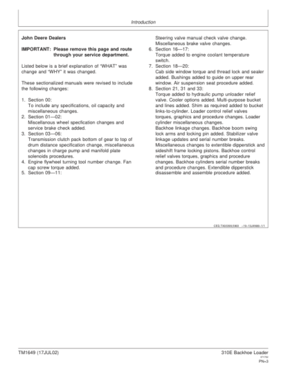 John Deere 310E Backhoe Loader Repair Manual - Image 4