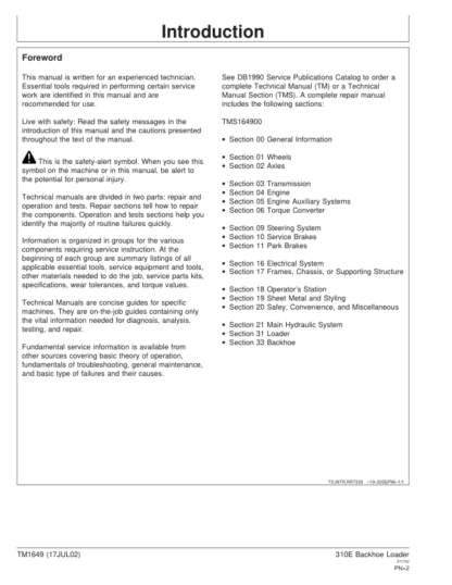 John Deere 310E Backhoe Loader Repair Manual - Image 3