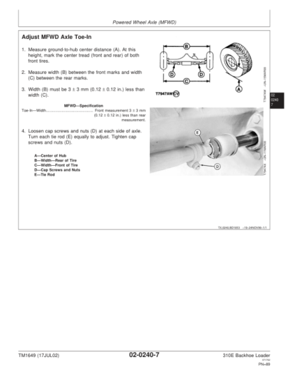 John Deere 310E Backhoe Loader Repair Manual - Image 13