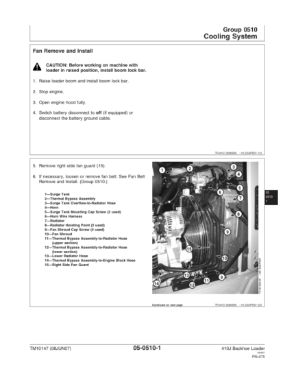 John Deere 410J Backhoe Loader Repair Manual - Image 9
