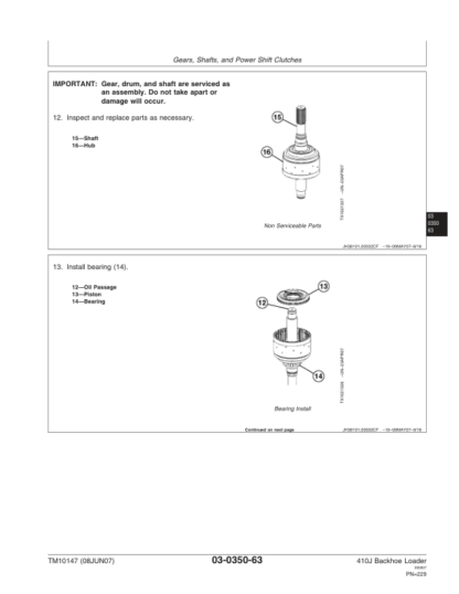 John Deere 410J Backhoe Loader Repair Manual - Image 8