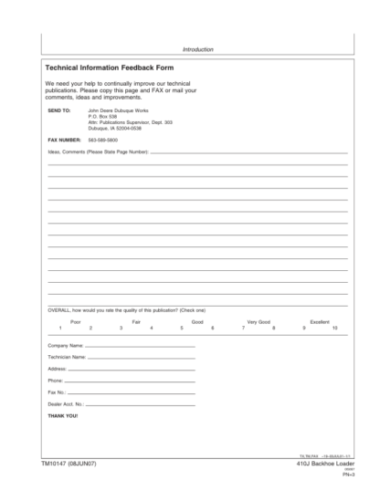 John Deere 410J Backhoe Loader Repair Manual - Image 4