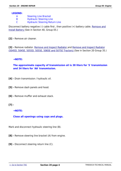 John Deere 5000 Series Tractors Worlwide Technical Manual - Image 13